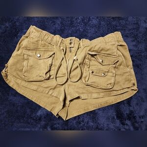 Women’s Free People Casual Drawstring Cargo Shorts - Olive